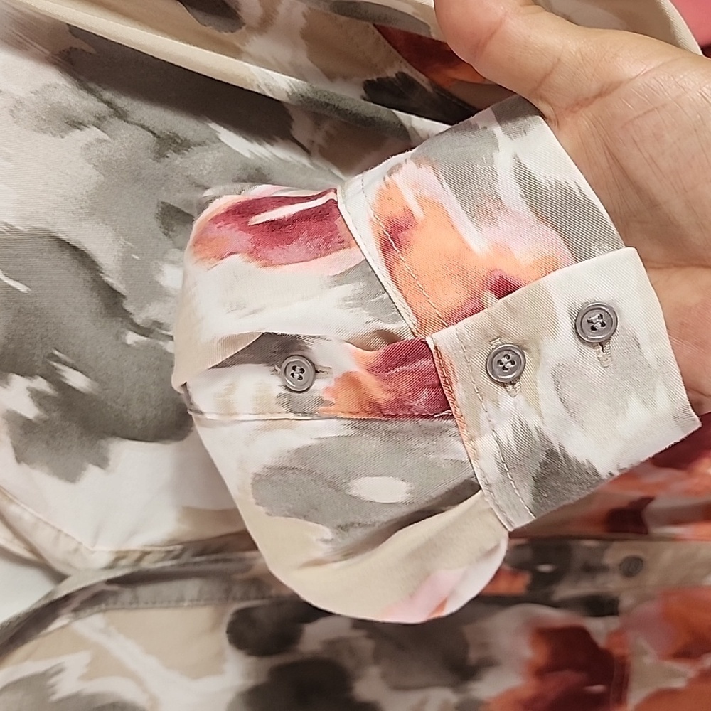 Westbound Multicolor Floral Blouse Button Front Size 2X - Picture 6 of 6